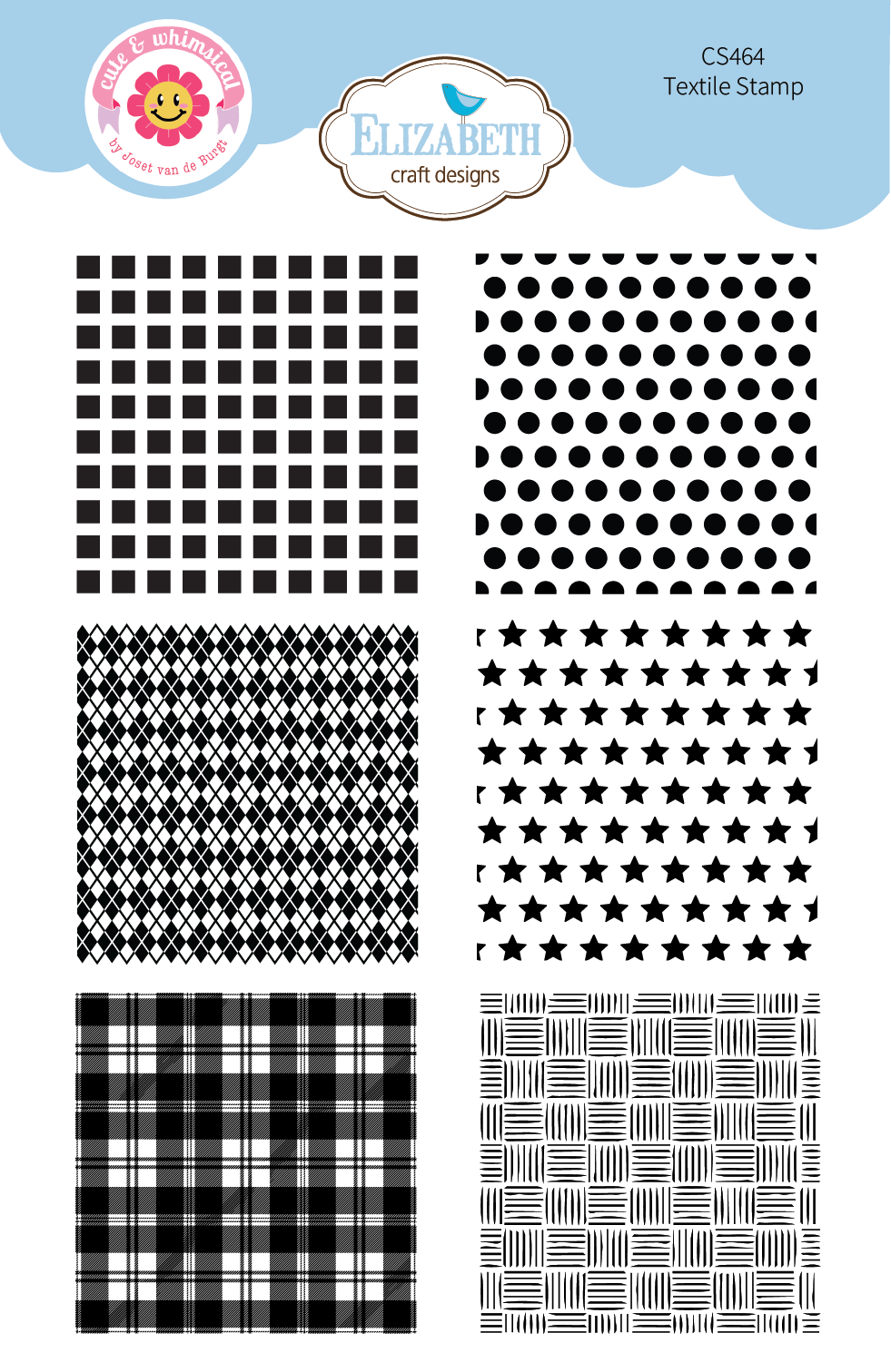 Elizabeth Craft Designs Textile Stamp Set